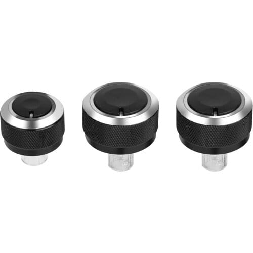 3pcs Aluminum Car Air-Condition Control Panel Switch Knob For GOLF 5 MK5 2005-2009 Modified Air Conditioning Knob