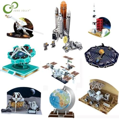 3D puzzle science and education aerospace globe the eight planets of the solar system childrens educational diy puzzle toy YJN