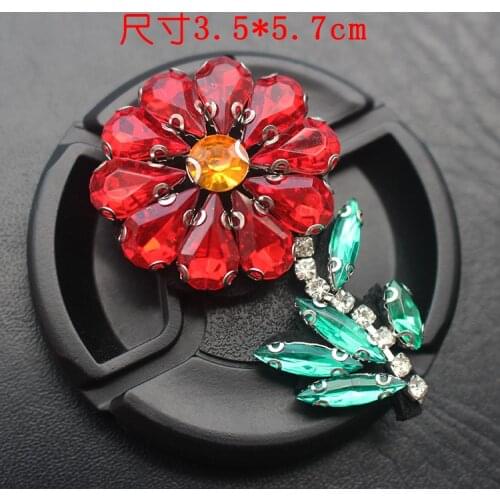 4pcs high-grade red beaded diamond pearl yellow bee shoes/cloth decorative accessories beaded applique patches for clothing