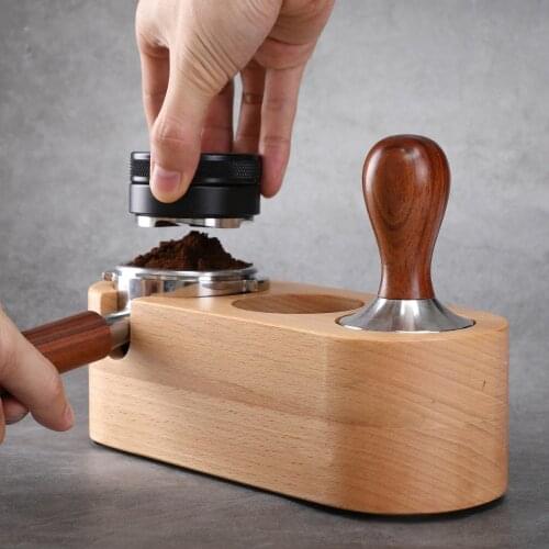 Wooden Coffee Tamper Holder Tamping Stand 51mm 58mm Tamper Station