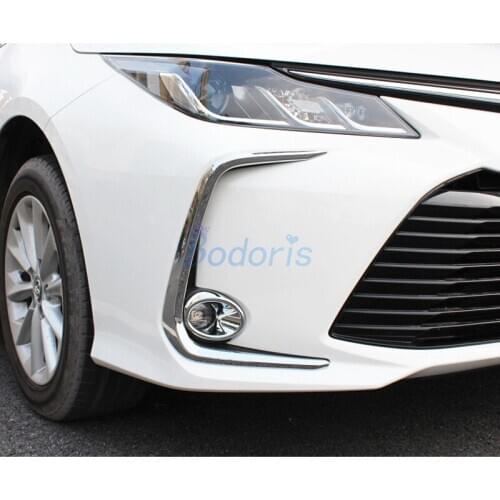 For Toyota Corolla 2019 Silver Color Front Fog Lamp Cover Light Frame Decorative Trim Chrome Car Styling Accessories
