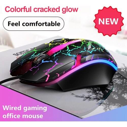 1200DPI USB Wired Gaming Mouse Optical Computer Mouse for PC Laptop 3 Keys Ergonomic Mice Led Light Night Glow Mechanical Mouse