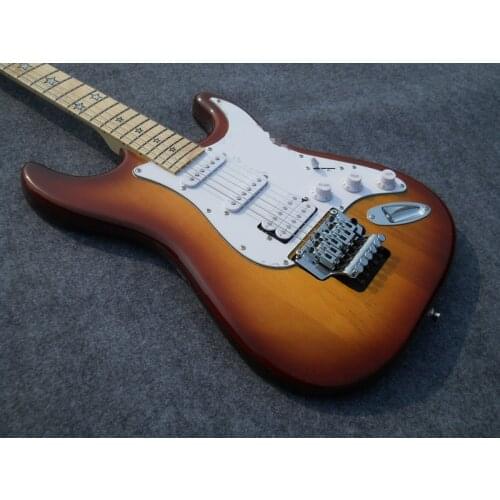 Customized Sunburst color guitar, SSH pickup truck, Maple fingerboard five-star mosaic, provide customized, free delivery
