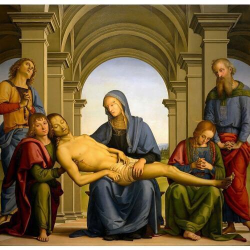 Wholesale painting # good quality 24" inch # Pietro Perugino Pieta Jesus Christ PRINT painting ON CANVAS -free shipping