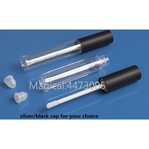 30/50/100pcs 10ml Round Empty Lip Gloss Tubes Bottles Lip Balm Bottle Brush Container Mini Refillable Bottle Lipgloss Tube