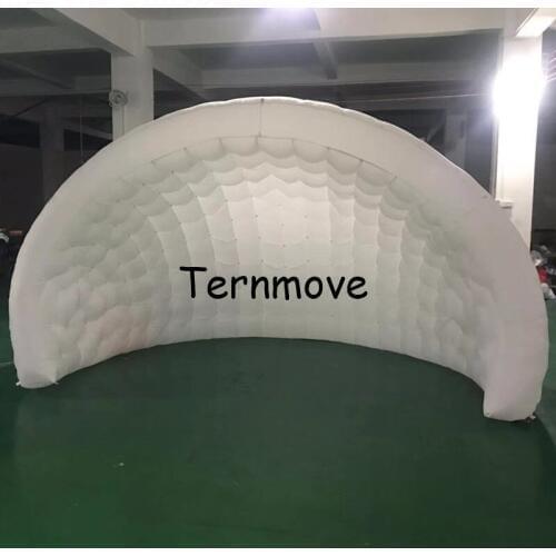Party lighting dome tent Half-Moon Igloo Tents Stage Tents,luna inflatable pob structure,inflatable igloo tent with led light