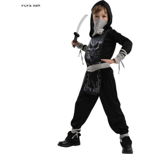 M-XXL Boys Naruto anime Cosplays Kids Children Halloween Warrior Ninja Costume Carnival Purim stage play Masquerade Party Dress