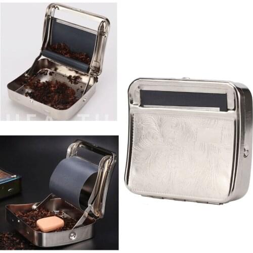 Metal Cigarette Rolling Box Manual Semi-Automatic Cigarette Maker Diy Hand Roll Tobacco Roller