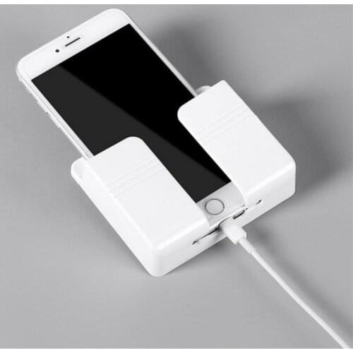 Wall Holder Charging Multifunction hook Punch Free Wall Mounted Organizer Storage Box Remote Control Mounted Mobile Phone Plug