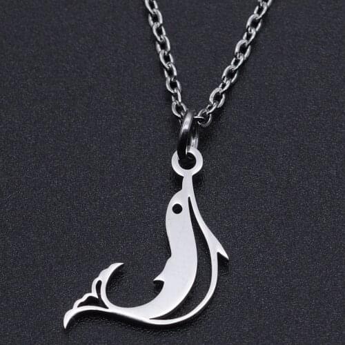 Dolphin Stainless Steel Charm Necklace for Women Dropshipping Dainty Steel Necklaces Fashion Jewelry Necklaces Wholesale
