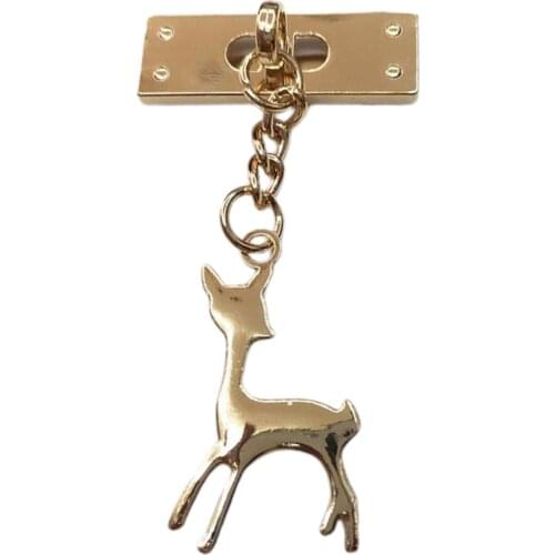 Lovely Deer Shaped Keychain Car Handbag Suitcase Keyring Pendant for