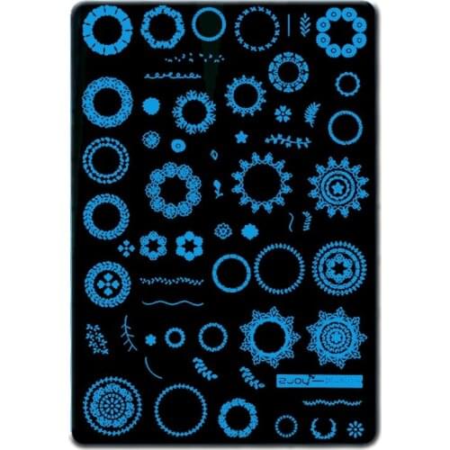 Nature Geometry Wreath design Nail Printer Nail Art Stamping Plates Manicure polish Stamping Template Image Plates