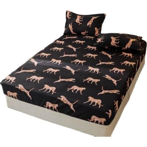 Panther Bed Sheet Pillowcase Mattress Covers Fitted Sheet Sets With Elastic