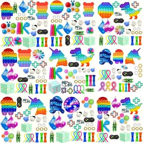 Pushs Bubble Fidget Toys Pack Squeeze popete Game Anti stress Set Figet Toys Gift Children Adult Antistress Reliever Fidget Toys