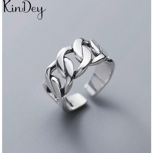 Luxury Brand Large Hollow Chains Rings For Women Wedding Engagement Charm Knuckle Rings Men Vintage Jewelry Romantic Party Gift