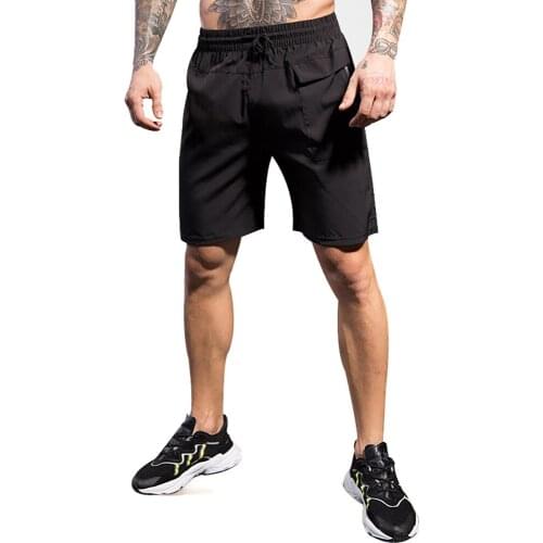 Mens Quick-drying Running Shorts with Invisible Zipper Pocket Fitness Gym Training Sports Jogging Short Pants Summer