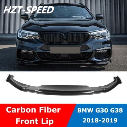 G30 Carbon Fiber Front Bumper Lip Diffuser Spoiler For BMW 5 Series G38 520Li 530li M-Sporty 2018-2019