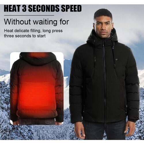 Electric Heating Jacket Outdoor Vest Cotton-padded Jacket USB Charging Jacket Winter Warm Clothing Hiking Jacket For Camping