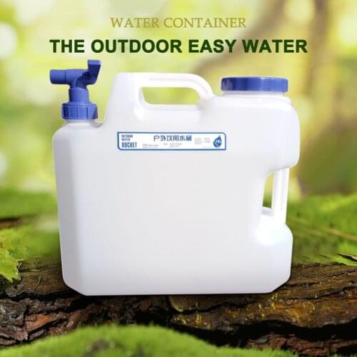 10L 15L Outdoor Portable Water Container Bucket with 2 Handles for Camping Hiking Picnic Driving Water Tank with Facuet