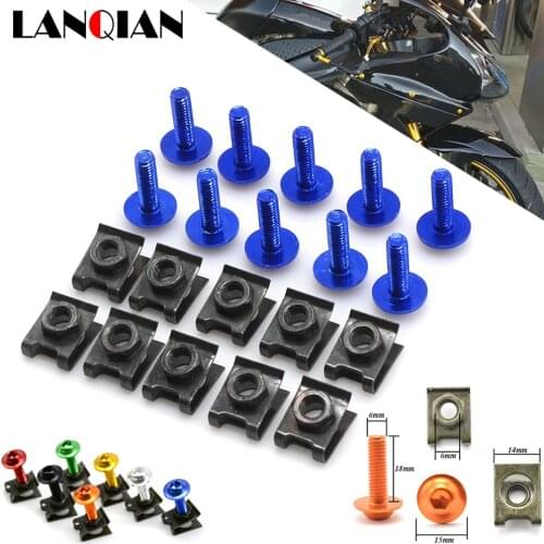 Motorcycle Fairing Screws Fastener Clips Body Spring Nut Bolts Kit For Yamaha XV 950 RACER TDM 900 MT125 MT01 YZF R6 R1M FZ6 S N