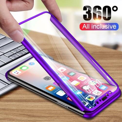 Luxury 360 Protective Phone Cases For iPhone 5 5S SE 6 6S 7 8 Plus 10 Case Shockproof Full Body Cover for iPhone X XS Max XR