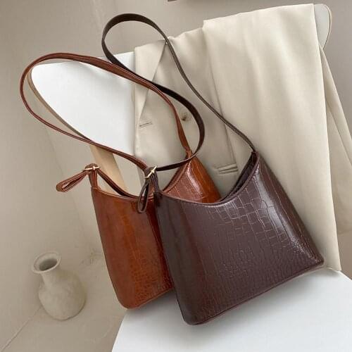 Retro Crossbody Bucket Bags Women Casual Leather Solid Shoulder Pouch Classic Outdoor Shopping Accessaries Supplies