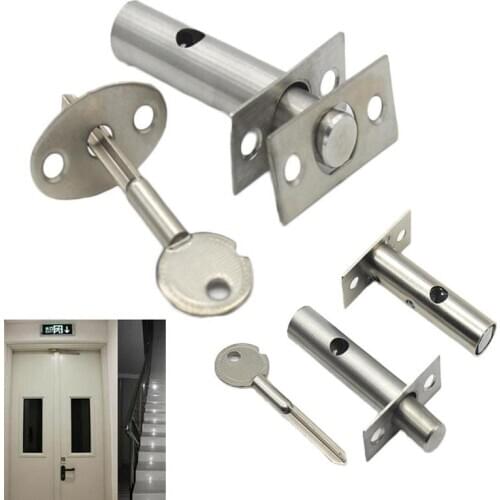 1 Set Door Rack Bolts Dead Bolt Lock Star Key Security Iron Spare Hardware For Home Bolt Strong Door Key Tool
