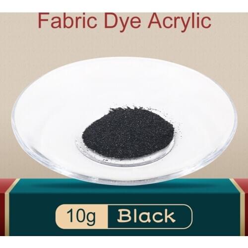10g Black Color Fabric Dye Acrylic Paint Powder for Clothing Textile Dyeing Clothing Renovation Dyes