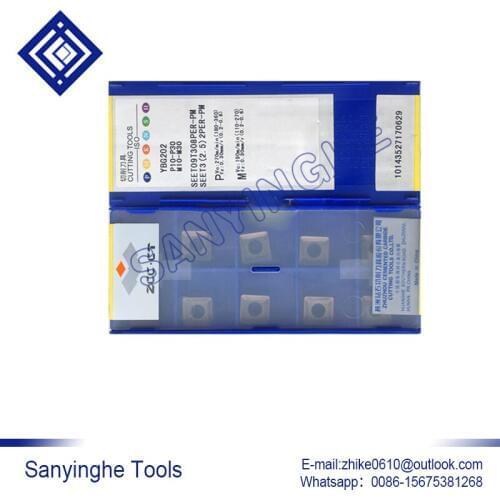Free shipping high quality 10pcs/lots YBG202 SEET09T308PER-PM cnc carbide milling insert