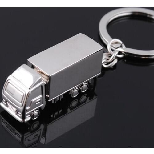 200pcs/lot Novelty Mini Truck shaped Keychains Metal Truck Keyrings for Promotion lin2247