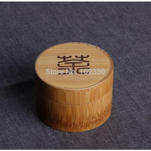 30pcs Portable Storage Bamboo Box Carry Tea Handmade Crafts Small Jar Natural Bamboo Tea Caddy Matcha Canister