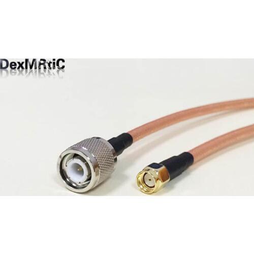 WIFI antenna adapter RP-SMA Male Plug female pin Switch TNC Male pigtail cable RG142 50CM 20" low loss