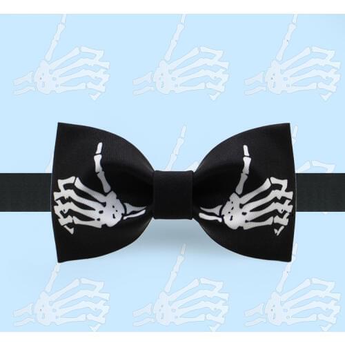 Free Shipping New 2018 Male fashion mens fashion casual male man Original design print creative Halloween best bow tie party