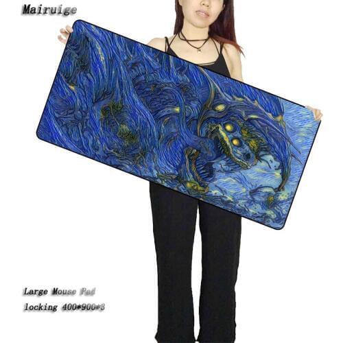 Mairuige 900*400*3mm Large Gaming Mouse pad XL big game mousepad keyboard desk mat Blue CSGO carpet Hyper Beast Gamer mouse mat