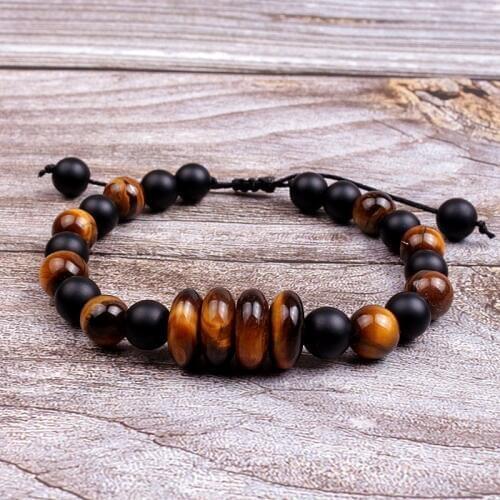 Natural stone Tiger Eye Beads Yoga Bracelet For Women Mens Dropshipping