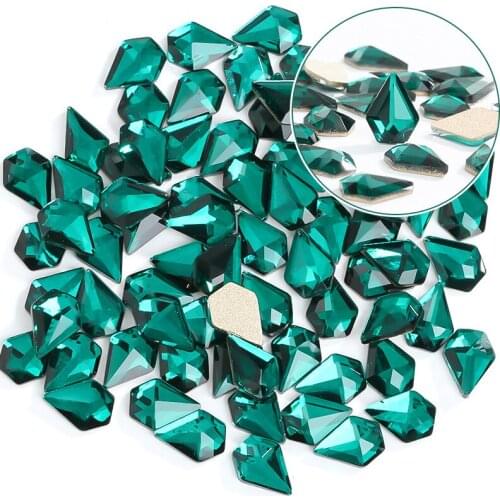 Swarovsky 100pcs Mix Shape Crystal Glass Nail Art Accessories Rhinestone Clothing Decoration Flatback Beads For DIY Personality