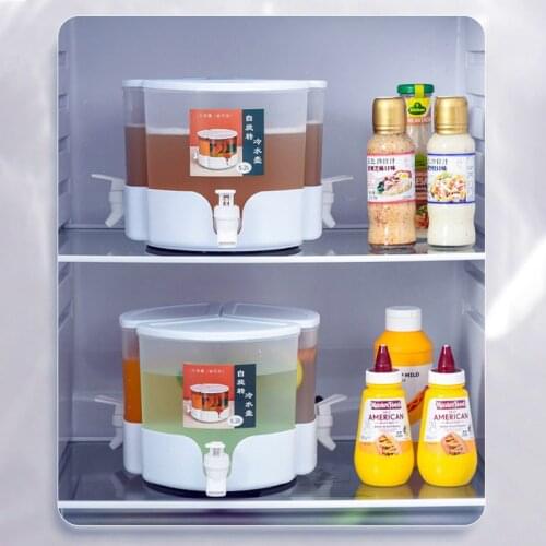 Cold Water Kettle With Faucet Large Capacity Lemon Fruit Juice Jug TeaPot Ice Kettle Refrigerator Cool Bucket Home Drinkware