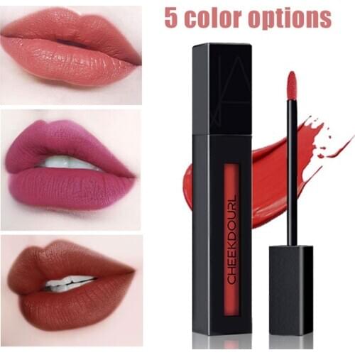 CHEEKDOURL Make Up Lips Matte Liquid Lipstick Waterproof Long Lasting Sexy Pigment Nude Glitter Style Lip Gloss Beauty Lip Tint