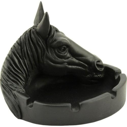 Decorative Horse Ashtray, Decor Home Accessory, Gift, Quality Workmanship, Polyresin, Sculpture, Statue, Bar, Hotel, Home