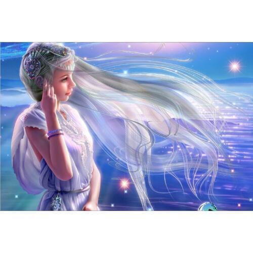 Fantasy of a girl The wooden puzzle 520 pieces ersion paper jigsaw puzzle white card adult childrens educational toys