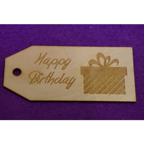 Wooden Happy birthday tag, rustic wedding favor tags, personalized Gift tag,wood Hang Tags