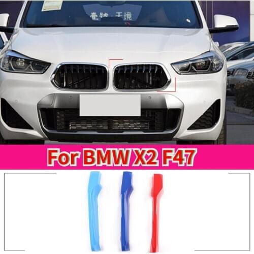 For BMW X2 F47 2018 2019 2020 Car styling ABS plastic Car Front Grill Colourful Decoration Trim Car Accessories 3pcs