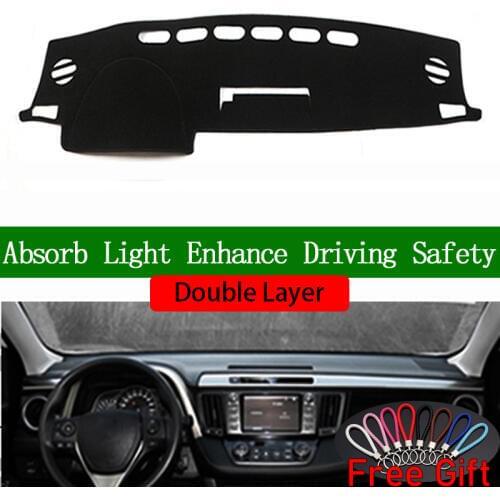 Double Layer Car Stickers For Toyota RAV4 2013 2014 2015 2016 2017 2018 2019 Dashboard Cover Car Accessories Car Decals