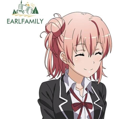 EARLFAMILY 13cm x 9.1cm for Oregairu Camper Truck Decal Fashion Fine 3D Funny Car Stickers Scratch-proof Vinyl Decoration