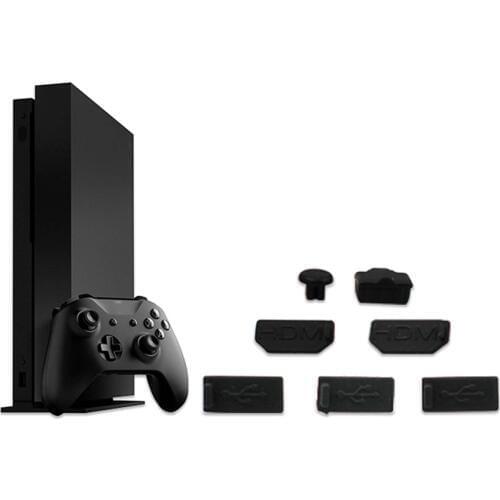 Stopper stopple Dustproof plug Kits for Xbox One X Gaming Console 7 pcs Silicone Dust Proof Cover
