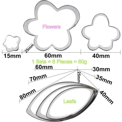 Compact Flowers And Leafs Shape Cake Decorating Tools,Six Small Printing Cookie Biscuit Baking Molds,Direct Selling
