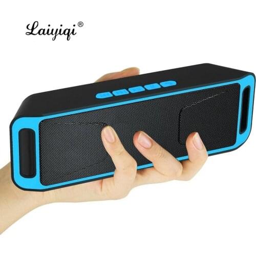 Laiyiqi 2021 Christmas Gift Fashion square Bluetooth speaker dual woofer Radio FM 3D Stereo enceinte bluetooth portable puissant
