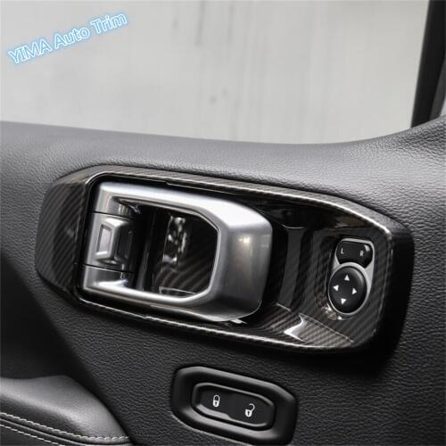 Lapetus Car Styling Colorful Inner Car Door Handle Bowl Frame Cover Trim ABS For Jeep Wrangler JL 2 Door / 4 Door 2018 - 2020