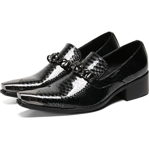Chaussure homme cuir shoes men original genuine leather dress wedding oxford metal decoration med heels mens shoes formal