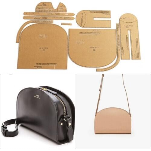 1Set DIY Acrylic Template New Trendy Wild Shoulder Messenger Bag Leather Craft Pattern DIY Stencil Sewing Pattern 25cm*20cm